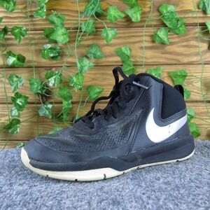 Nike Sneaker Team Hustle D7 Boys‎ Y 1 Medium Athletic Black Synthetic Lace Up
